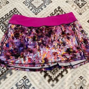 Lululemon Pace Rival Seawheeze skirt, Flash Floral Multi, sz 8